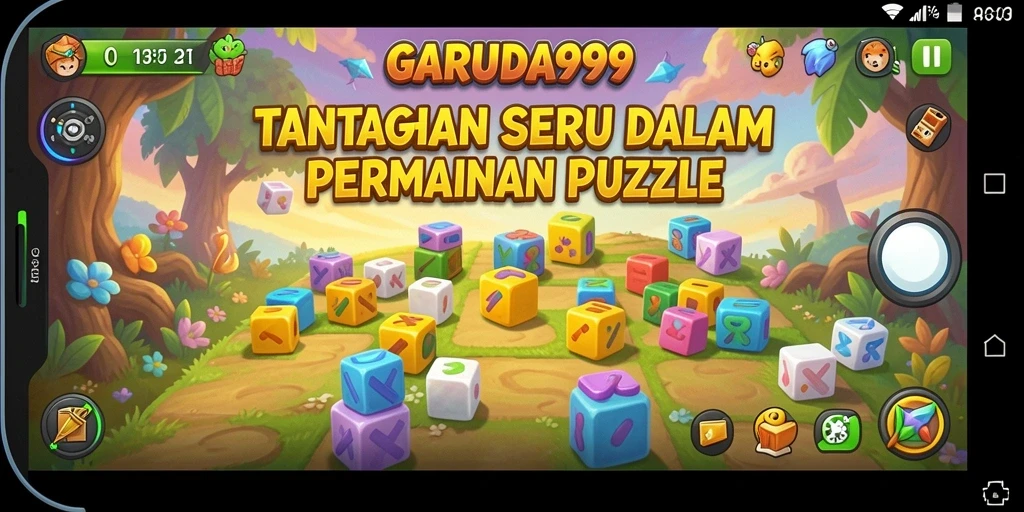 Screenshot gameplay GARUDA999 menampilkan pemain menyelesaikan teka-teki Puzzle.