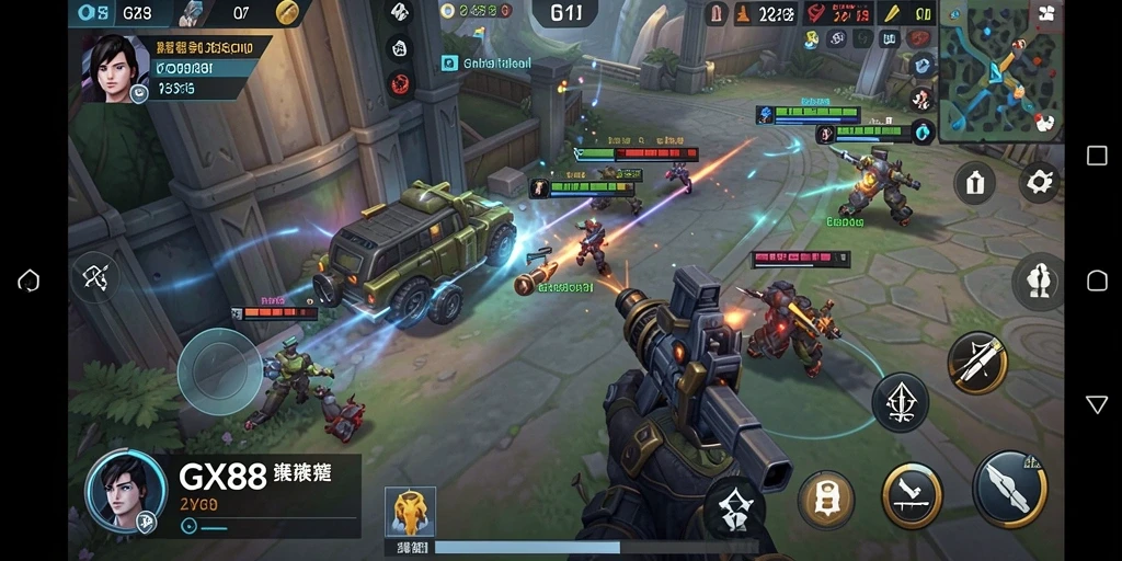 Tampilan gameplay GX88 yang seru dan menantang di battlefield.