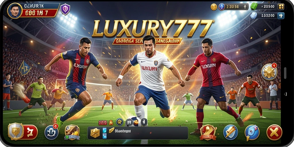 Tangkapan layar LUXURY777 menunjukkan aksi seru dalam pertandingan olahraga.